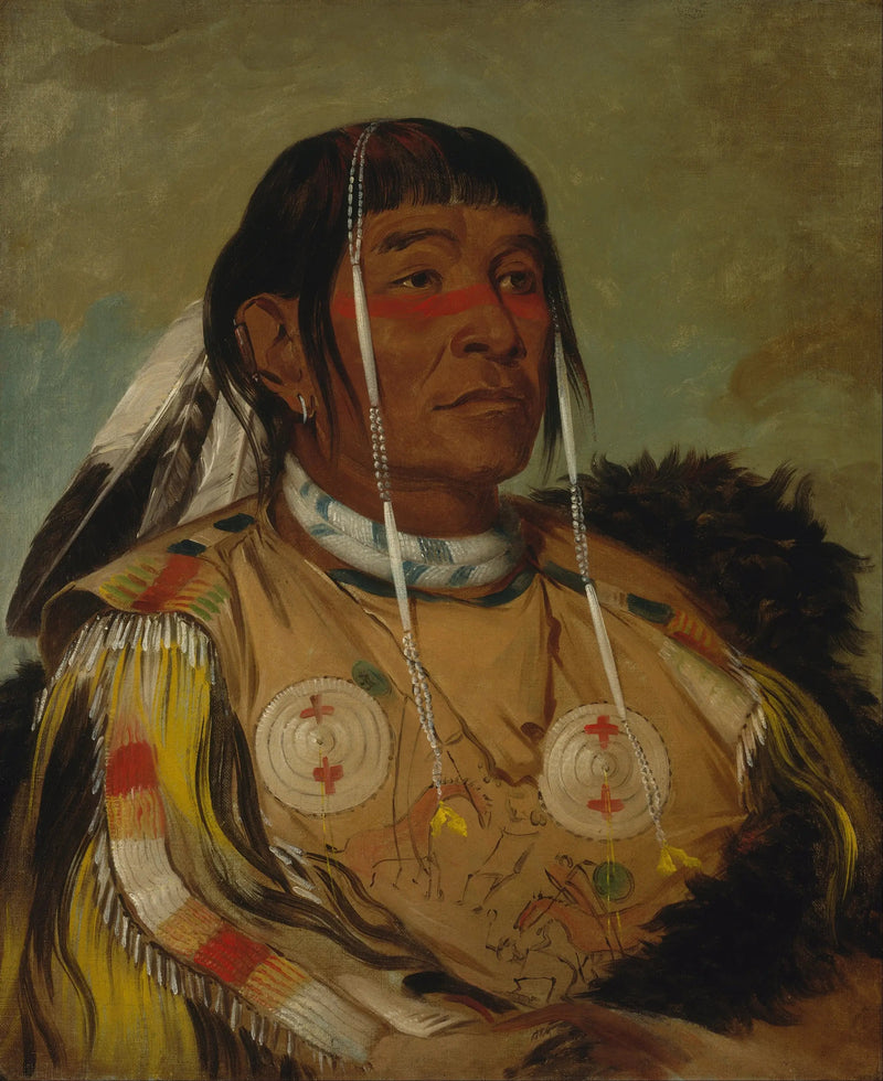 Sha-có-pay, De sex, Chef för Ojibwés av prärien - George Catlin