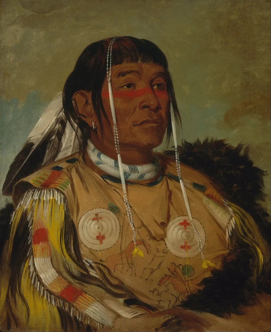 Sha-có-pay, De sex, Chef för Ojibwés av prärien - George Catlin