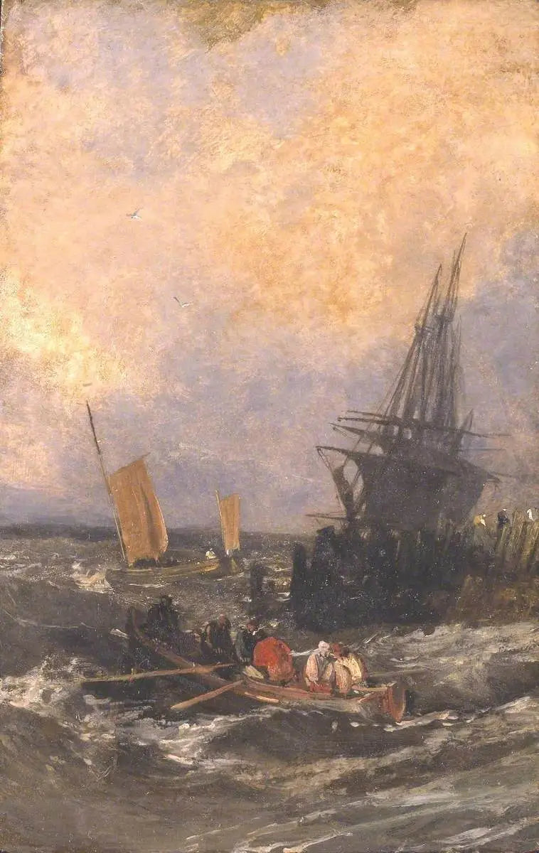 Frakt genom en vågbrytare - J. M. W. Turner
