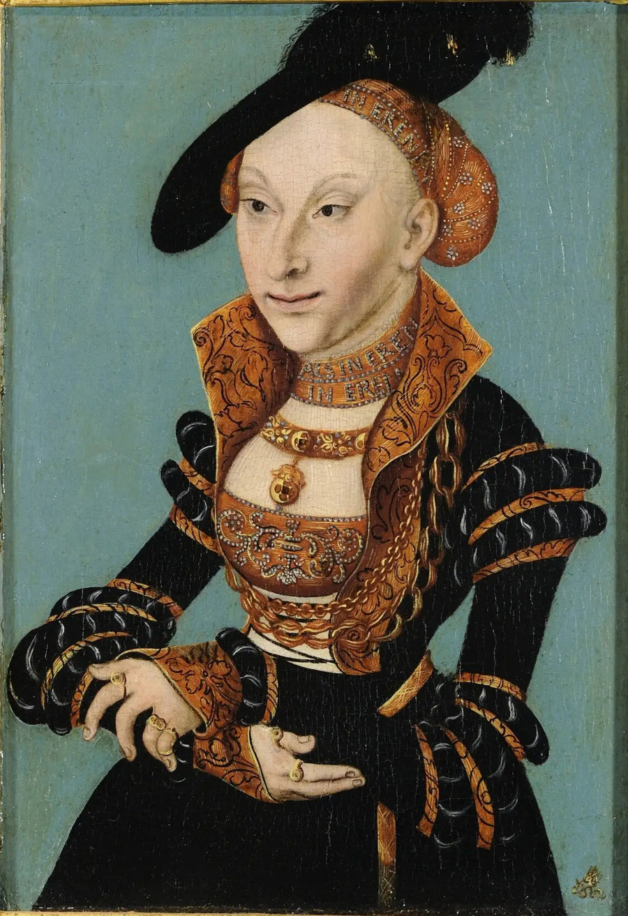 Sibylle de Clèves, hertiginna av Sachsen (1512-1554) - Lucas Cranach den äldre