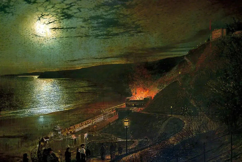 Sic transit gloria mundi (Branden av den termiska salongen) - John Atkinson Grimshaw