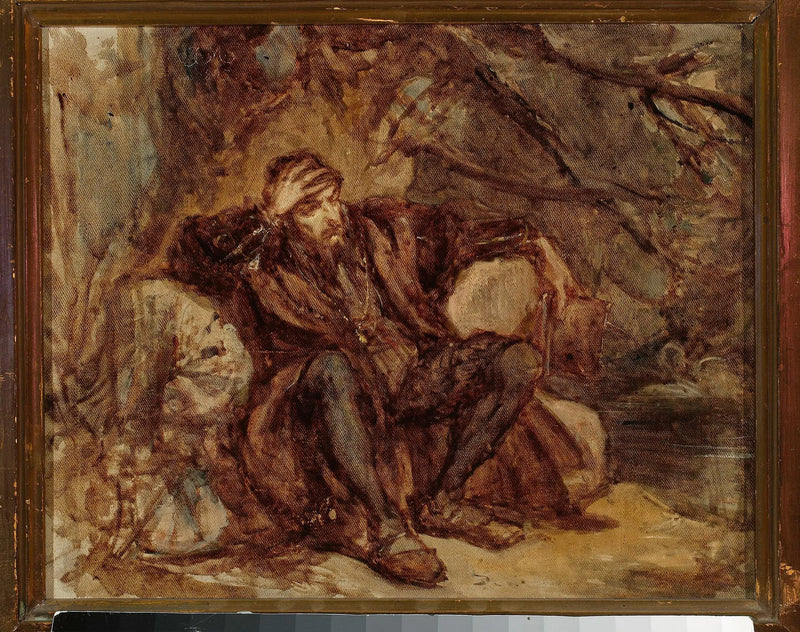 Sigismund August i Vilnius trädgård, skiss - Jan Matejko