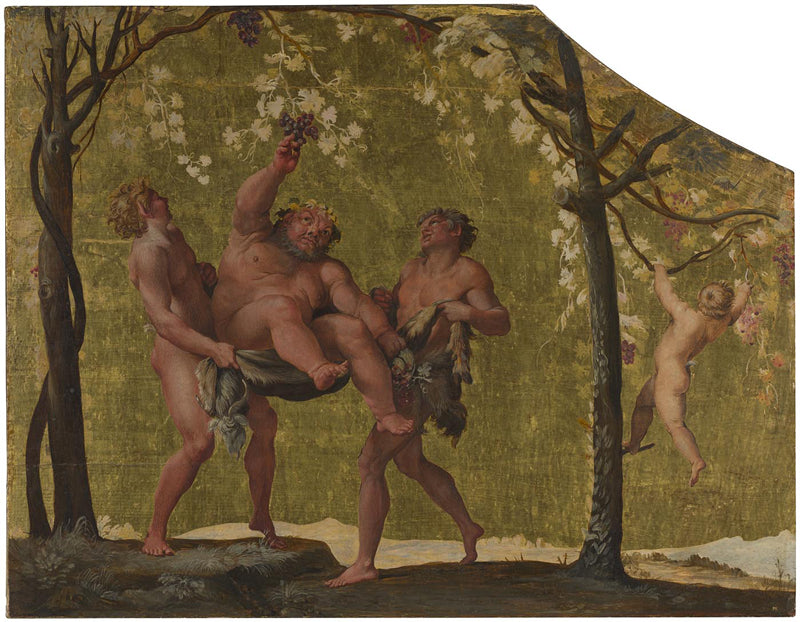Silène plockar druvor - Annibale Carracci