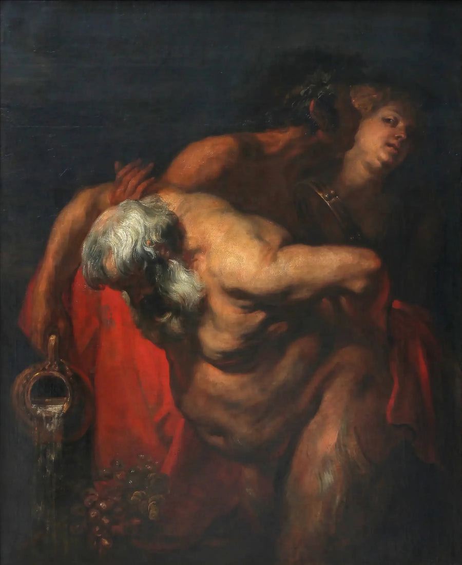 Silène berusad stödd av en faun och en bacchant - Antoine van Dyck