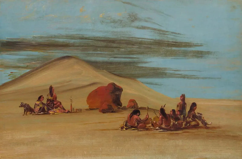 Sioux i tillbedjan vid Red Boulders - George Catlin