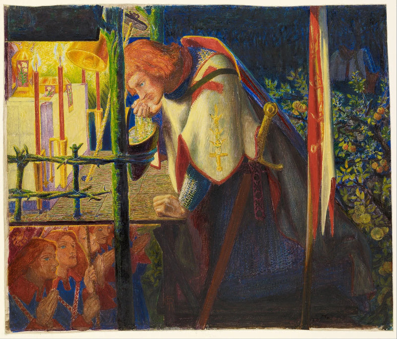 Sir Galahad vid den förfallna kapellet - Dante Gabriel Rossetti