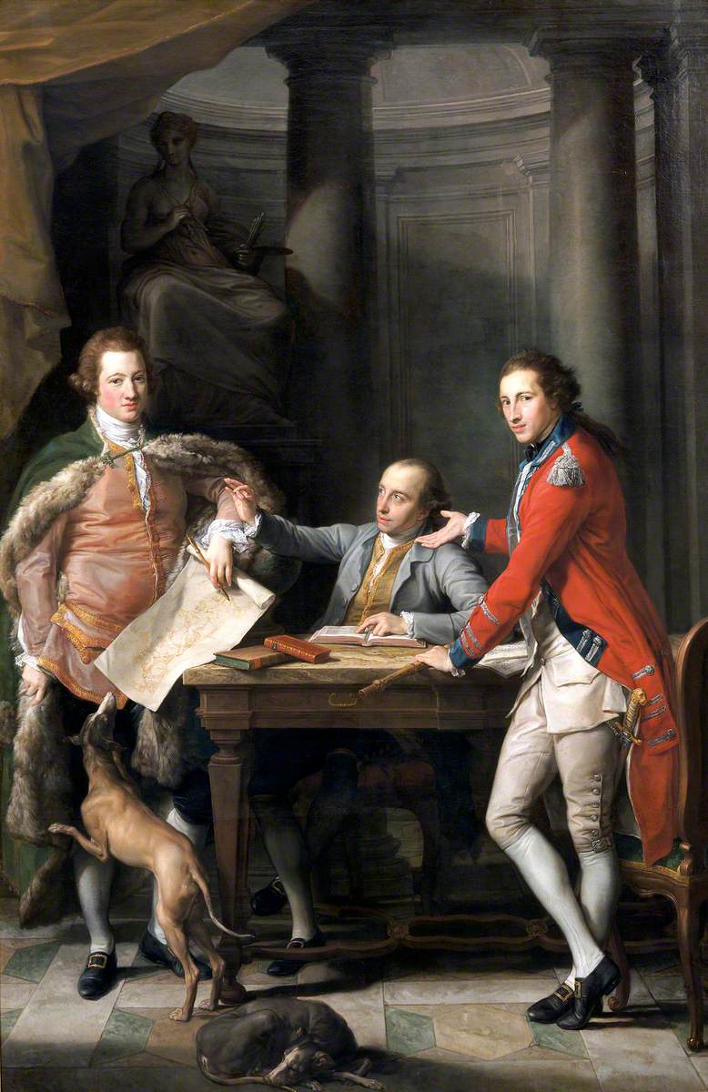 Sir Watkin Williams-Wynn (1749–1789), 4:e baronett, Thomas Apperley (1734–1819) och kapten Edward Hamilton - Pompeo Batoni