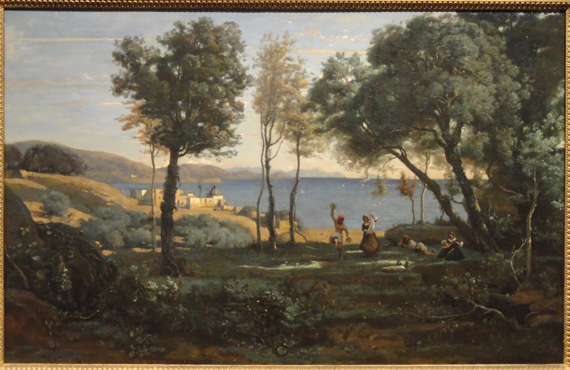 Nära Napolens område - Jean-Baptiste Camille Corot