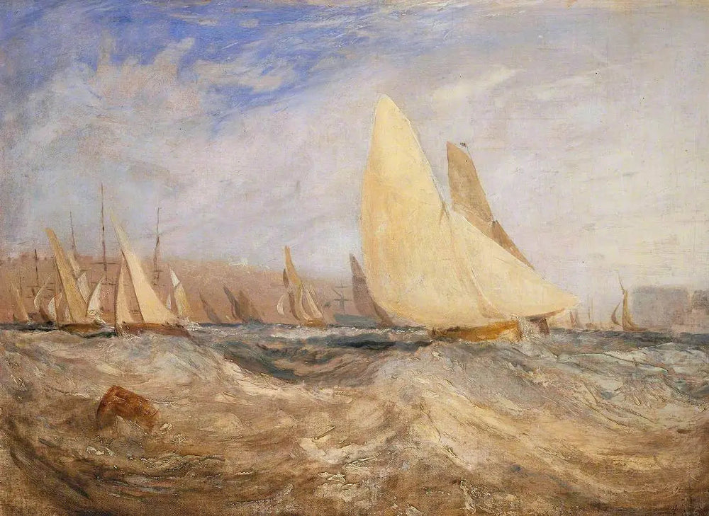 Sketch for ‘East Cowes Castle, the Regatta Beating to Windward’ No. 2 - J. M. W. Turner image 1 copie de tableau peinte à la main