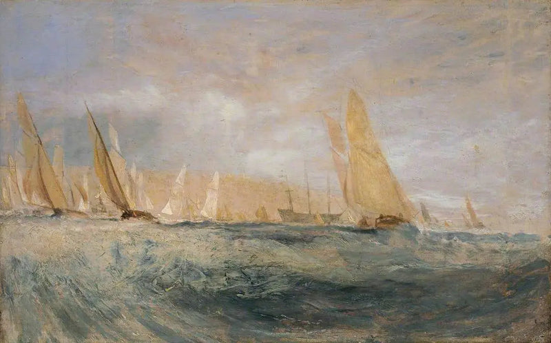 Skiss för 'East Cowes Castle, Regattan som slår mot vinden' Nr. 3 - J. M. W. Turner