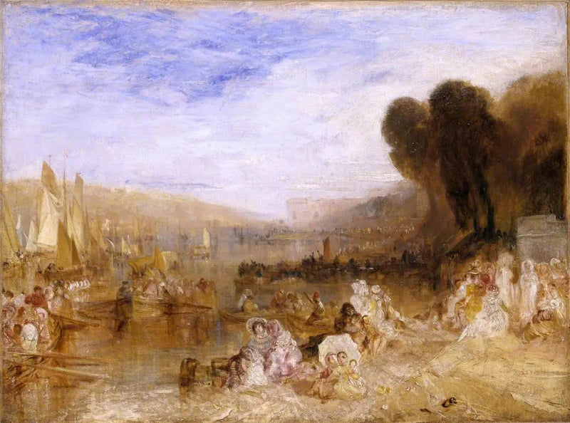 Skiss för 'East Cowes Castle, Regattan som startar för deras förtöjningar' Nr. 3 - J. M. W. Turner