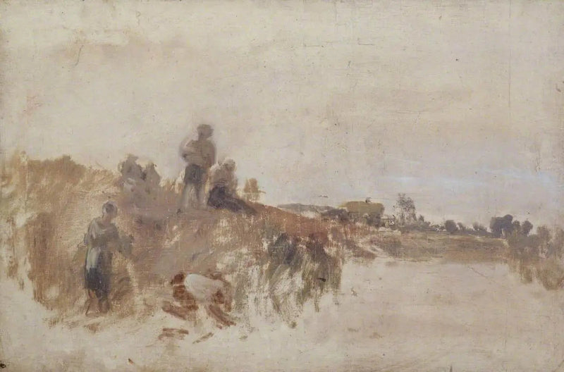 Skiss för 'Skördemiddag, Kingston Bank' - J. M. W. Turner