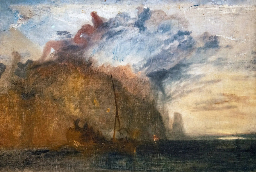 Skiss för 'Ulysses hånar Polyphemus' - J. M. W. Turner