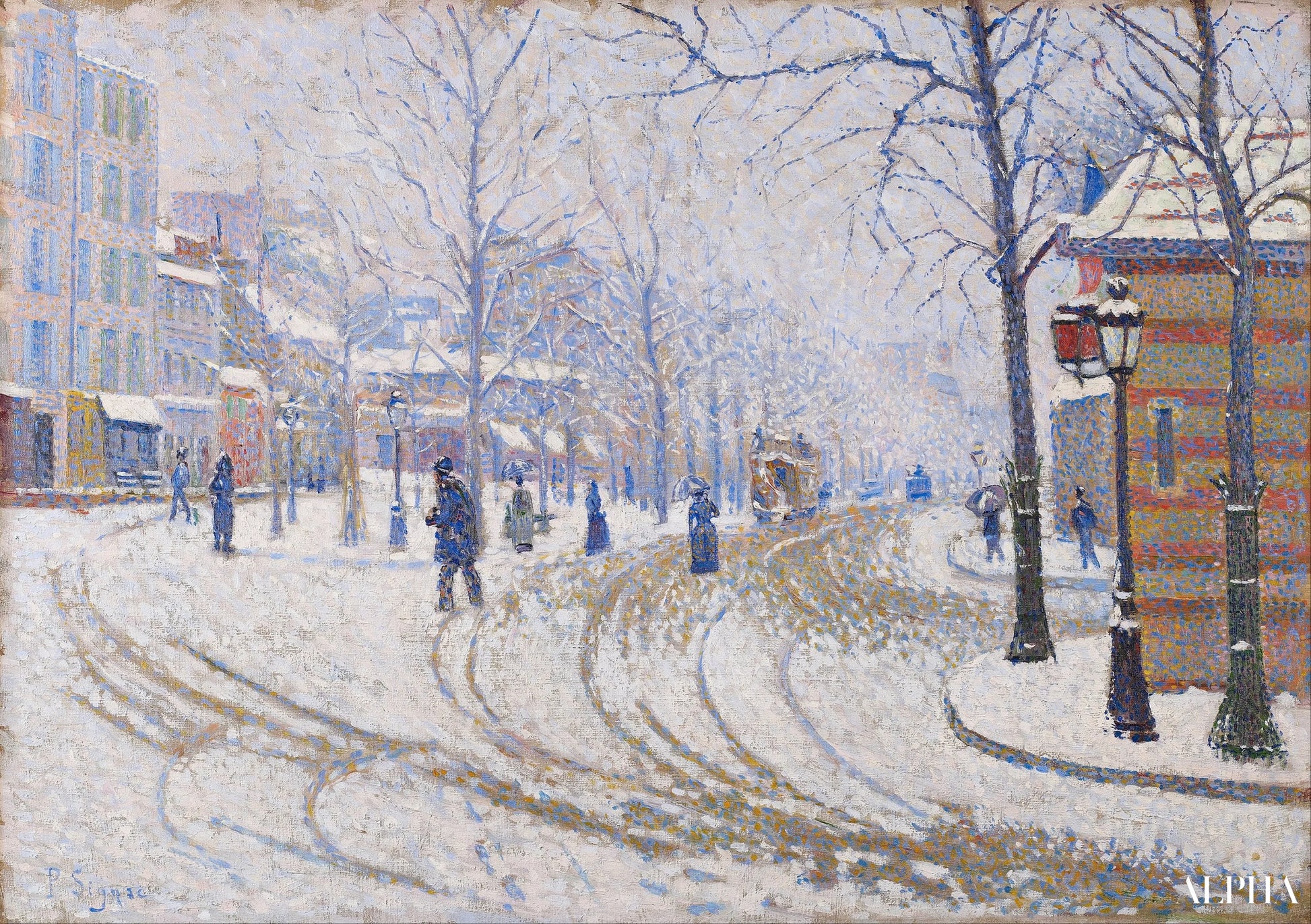 Snow, Boulevard de Clichy, Paris - Paul Signac - Reproductions de tableaux et peintures haut de gamme