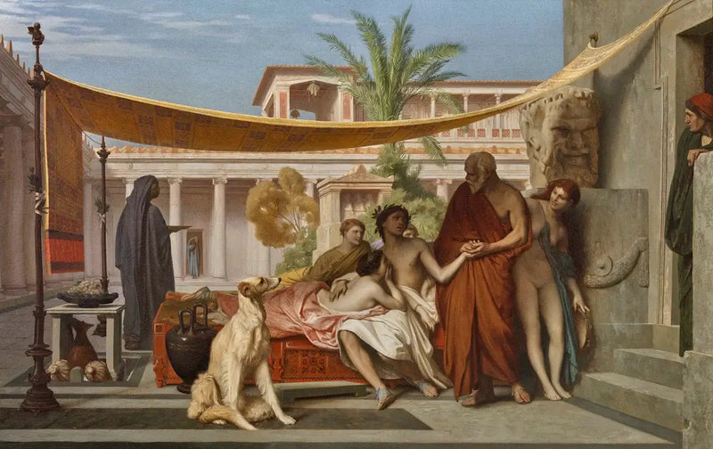 Sokrates som söker efter Alkibiades i Aspasias hus - Jean-Léon Gérôme