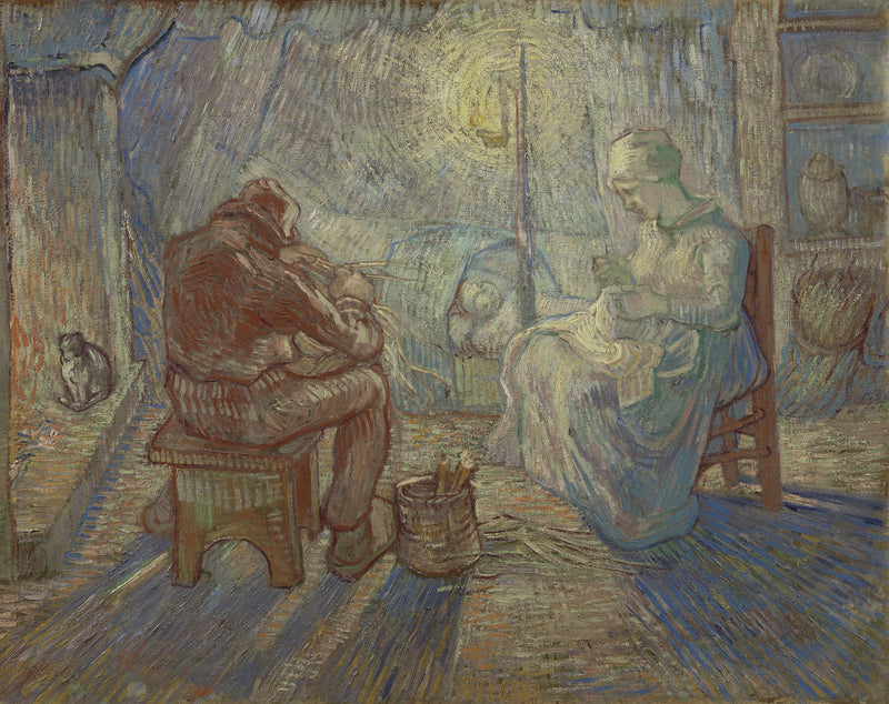 Kväll (efter Millet) - Vincent van Gogh
