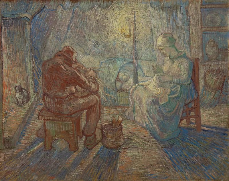 Kväll (efter Millet) - Vincent van Gogh