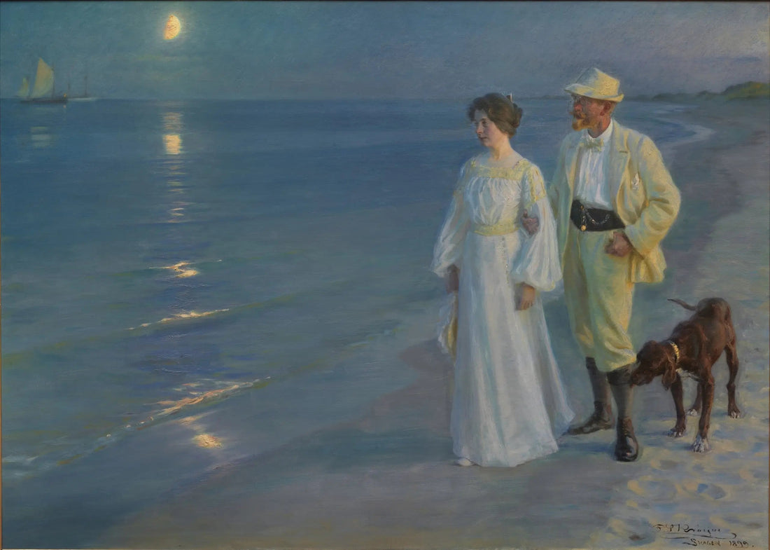 Sommarkväll på Skagens strand – konstnären och hans fru - Peder Severin Krøyer