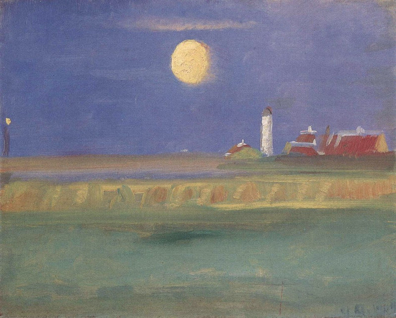 Månskenkväll. Fyr - Anna Ancher