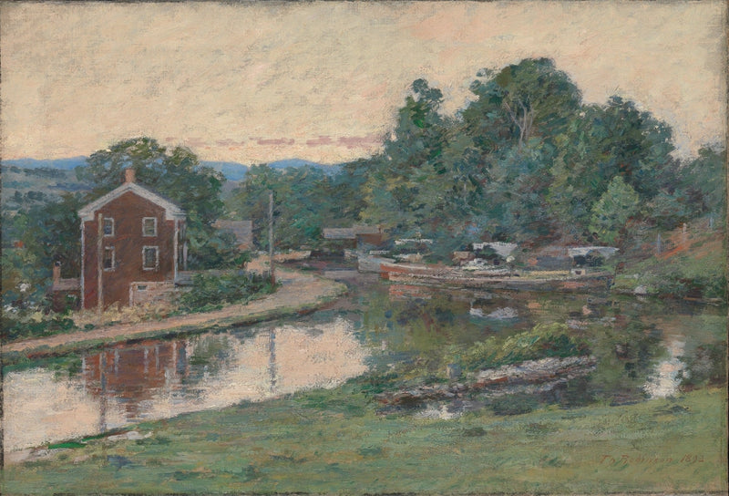 Kväll vid slussen, Napanoch, New York - Theodore Robinson