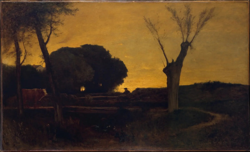 Kväll i Medfield, Massachusetts - George Inness