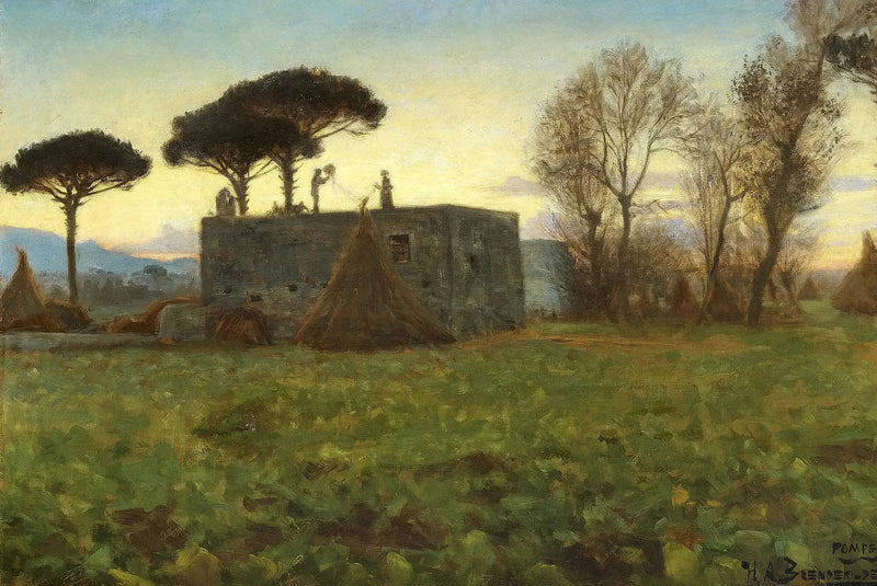 Kväll i Pompeji. - H. A. Brendekilde