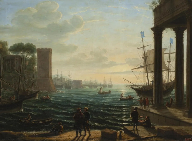 Kväll vid hamnen - Claude Lorrain
