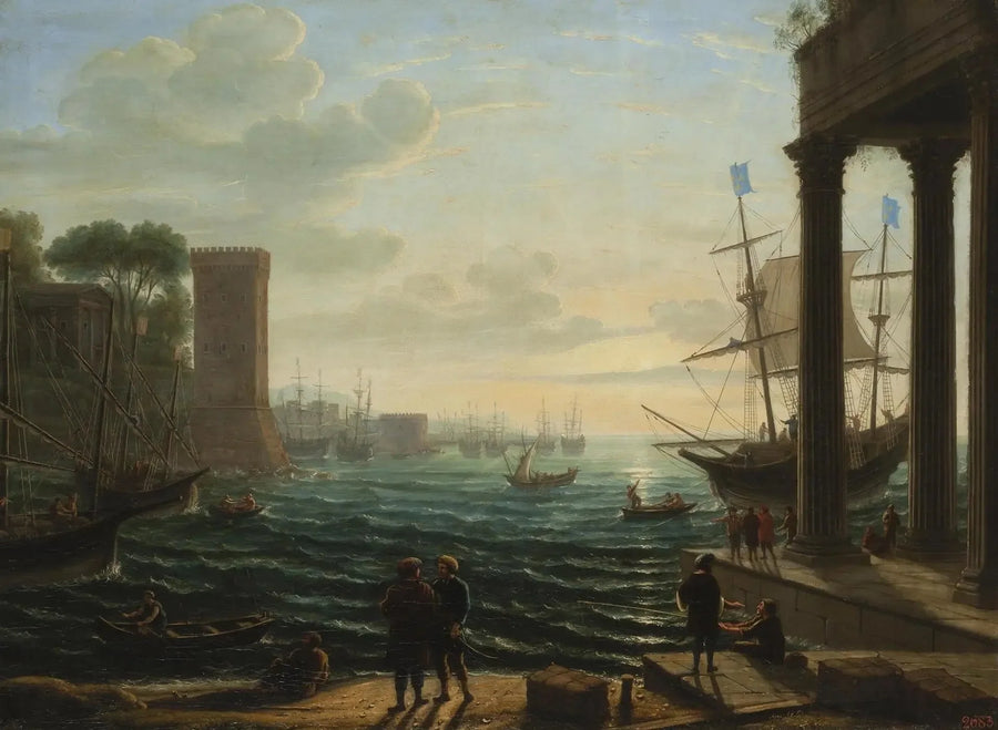 Kväll vid hamnen - Claude Lorrain