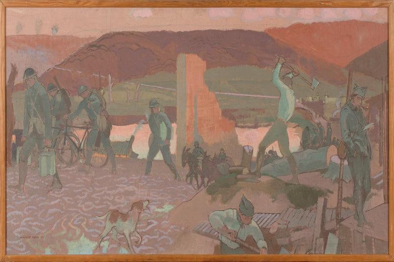 Lugn kväll vid frontlinjen, i Barisis - Maurice Denis