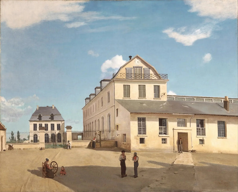 Soissons – Bostadshus och fabrik av M. Henry - Jean-Baptiste Camille Corot