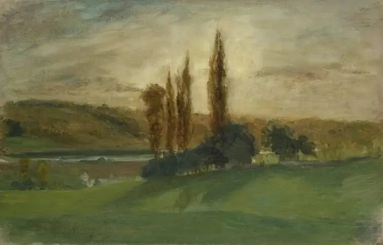 Solnedgång i Champrosay - Eugène Delacroix