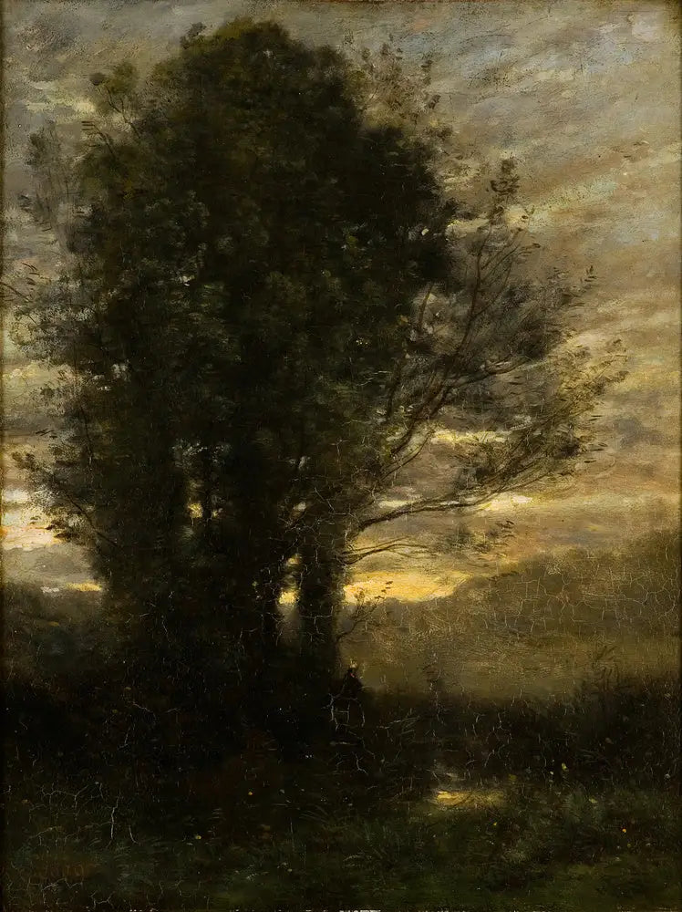 Solnedgång efter regn - Jean-Baptiste Camille Corot