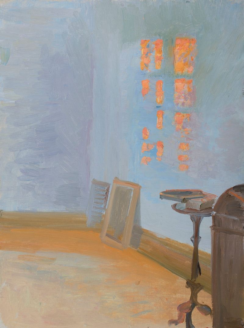 Solnedgång i konstnärens ateljé vid Markvej. - Anna Ancher