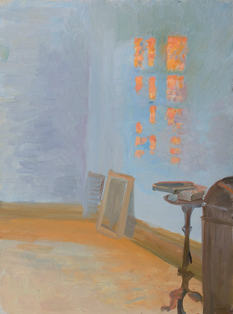 Solnedgång i konstnärens ateljé vid Markvej. - Anna Ancher