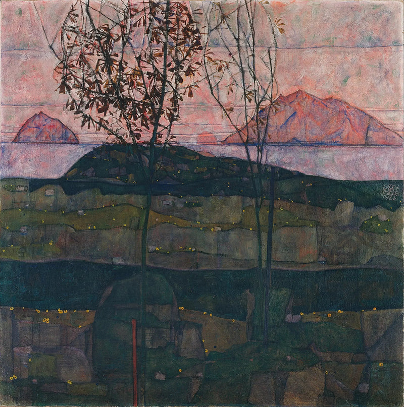 Solnedgång - Egon Schiele