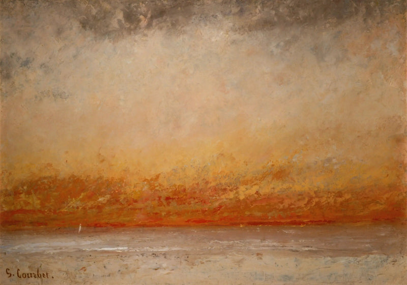 Solen går ner, Marin - Gustave Courbet