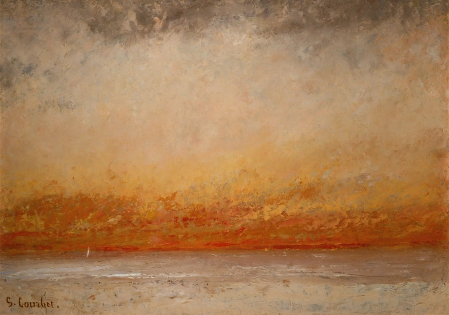 Solen går ner, Marin - Gustave Courbet
