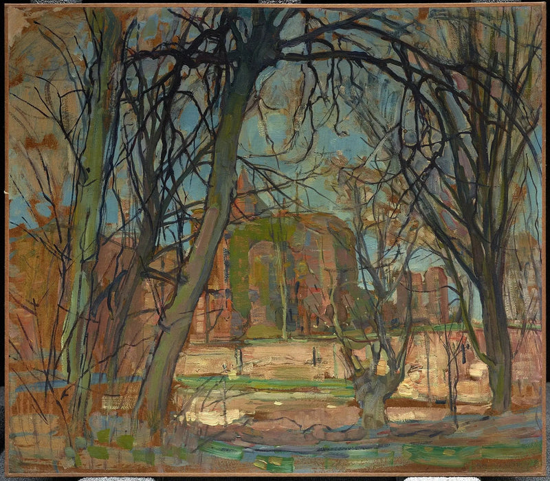 Vårsol (Lentezon): Ruin av Brederode slott - Piet Mondrian