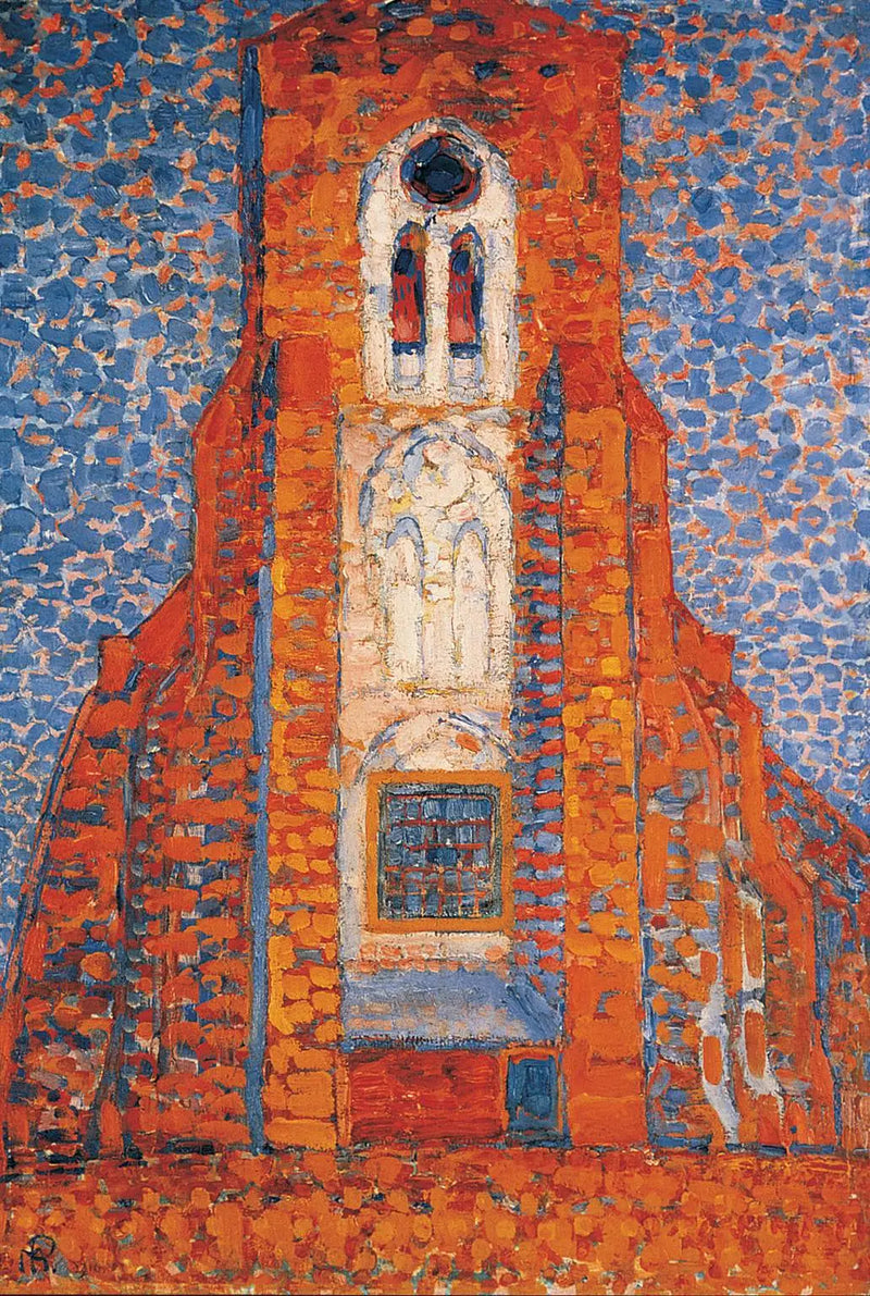 Sol, Zeelandkyrka; Fasaden av Zoutelandekyrkan - Piet Mondrian