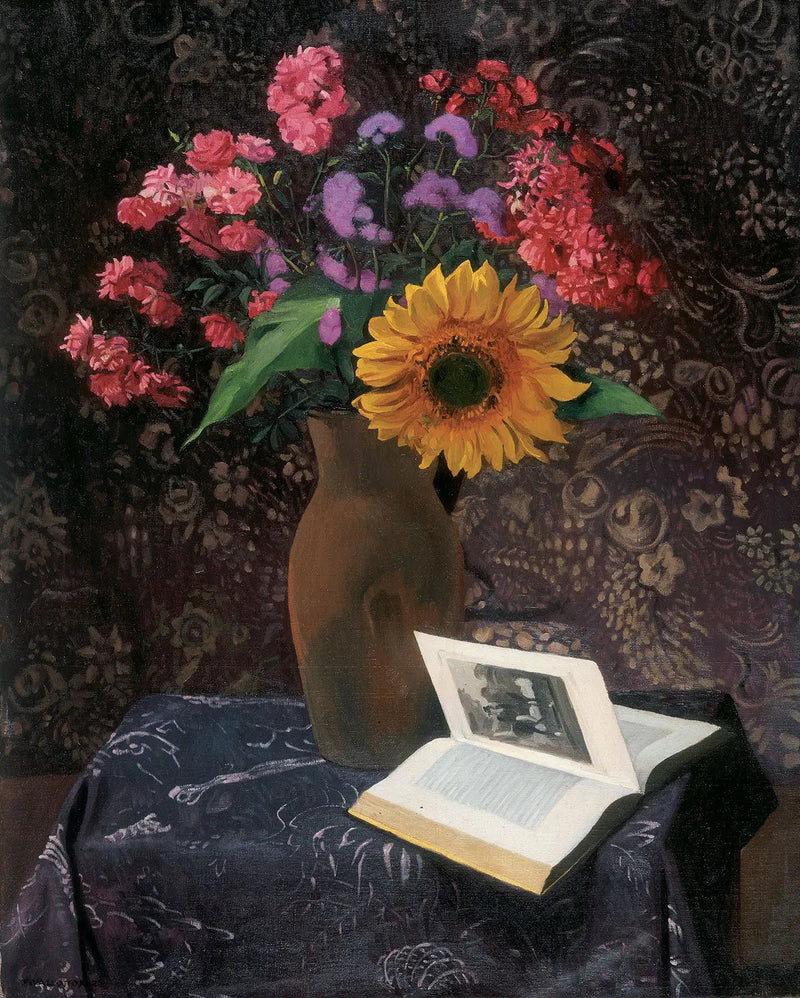 Sol och rosor i krämfärgad - Félix Vallotton