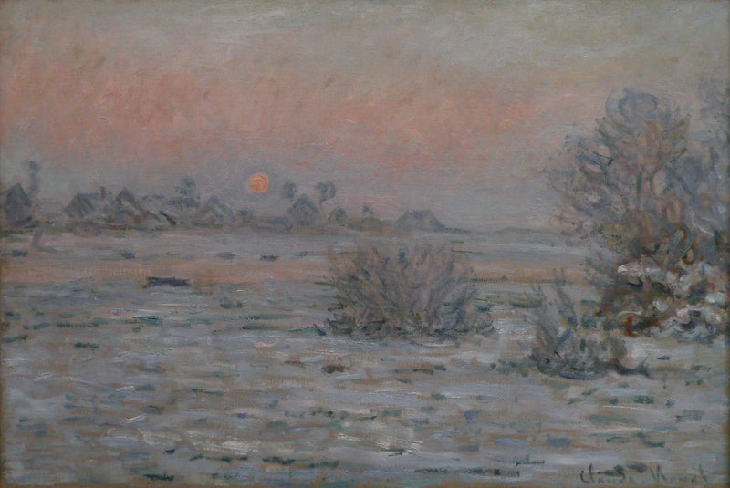 Vintersol i Lavacourt W557 - Claude Monet