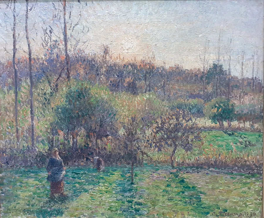 Soluppgång i Eragny - Camille Pissarro