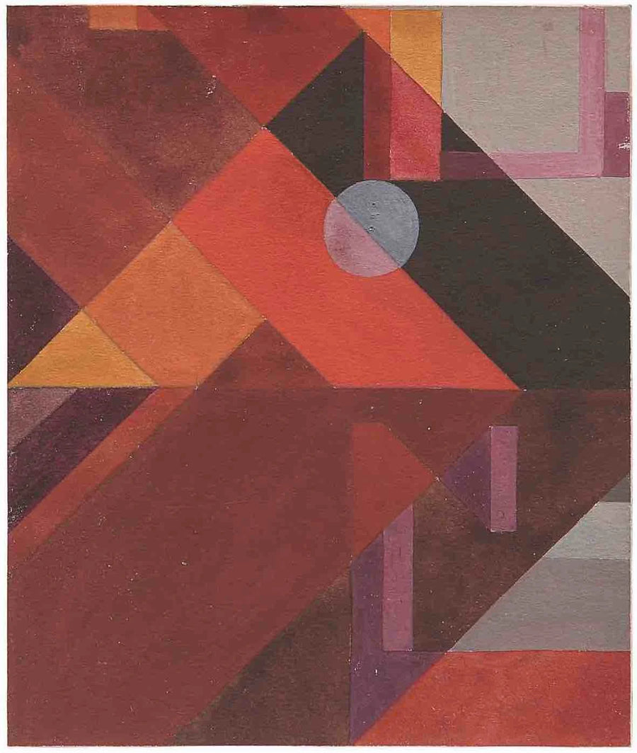 [Composition with Diagonals and Small Transparent Circle (Fragment, used for a tapestry)] - Sophie Taeuber-Arp