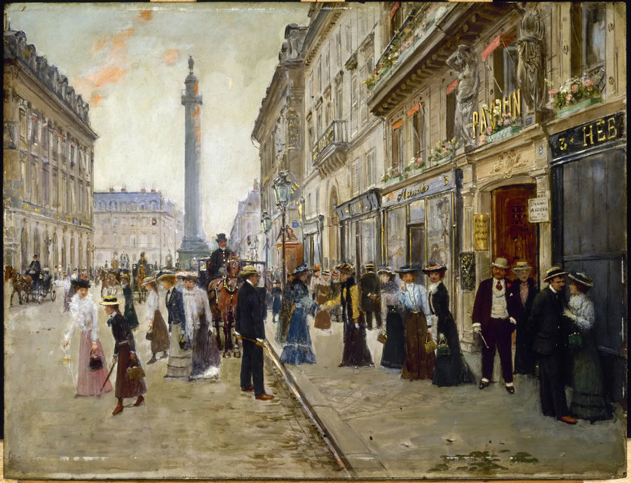 Arbetarnas utgång från huset Paquin - Jean Béraud