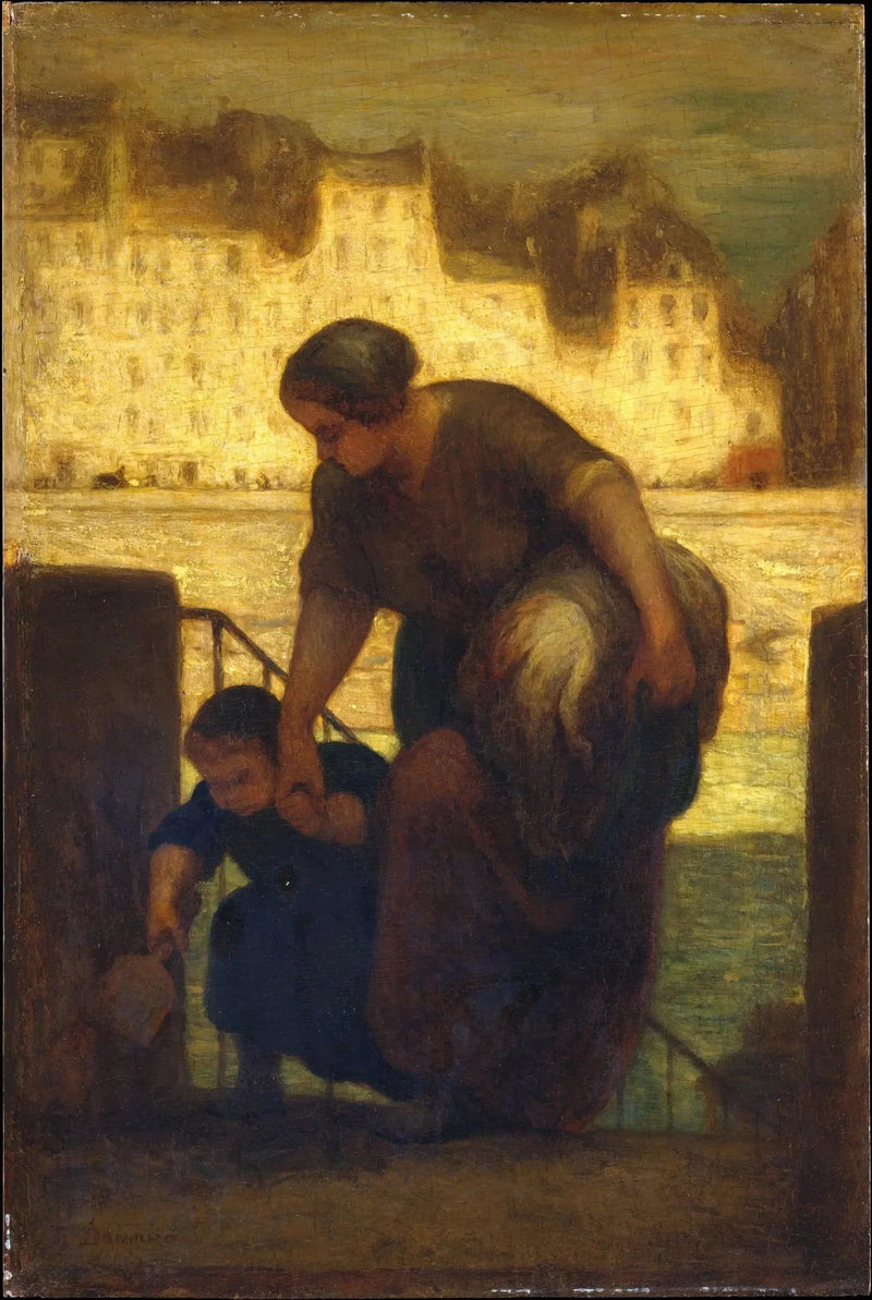 Båtutgången för tvätt - Honoré Daumier