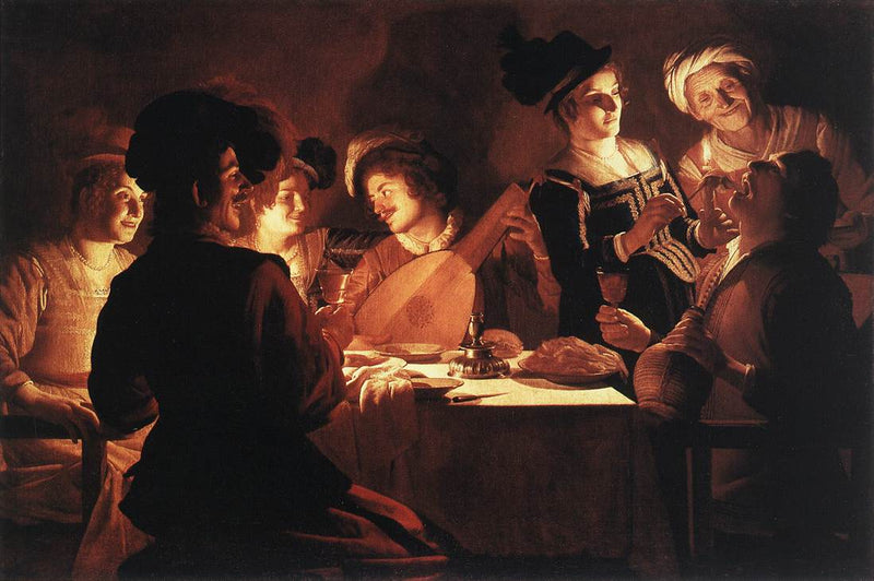 Middag med en lutspelare - Gerrit van Honthorst