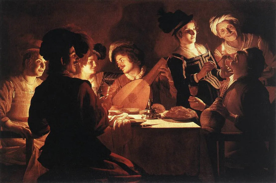 Middag med en lutspelare - Gerrit van Honthorst
