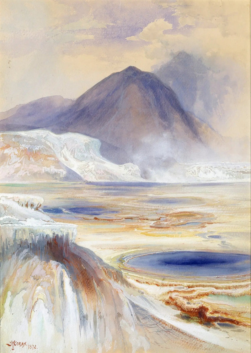 Värmekällor i Mammoth, Yellowstone - Thomas Moran