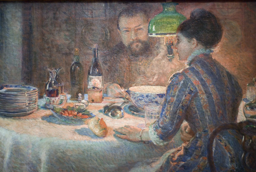 Under lampan - Marie Bracquemond