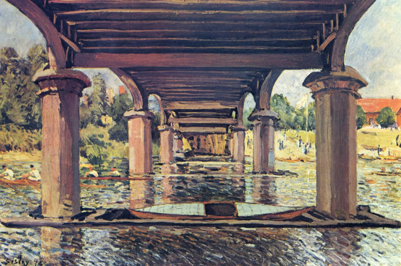 Under Hampton Court-bron - Alfred Sisley